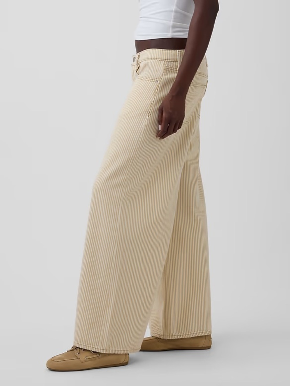 Low Slung Stripe Extra Baggy Jeans in Color
Khaki tan stripe - Picture 2 of 6
